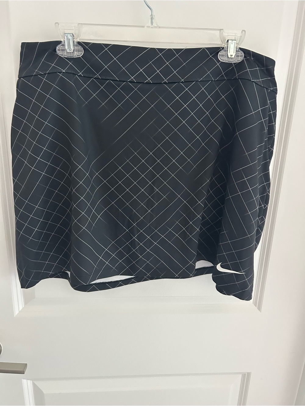 Nike Black Grid-Print Athletic Skort